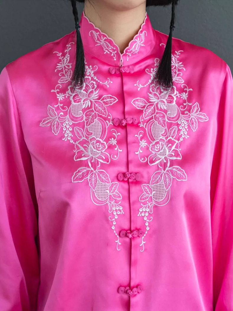 Comme des Garcons Comme Des Garcons Pink satin Chinese style button top Size M / US 6-8 / IT 42-44 - 5 Thumbnail