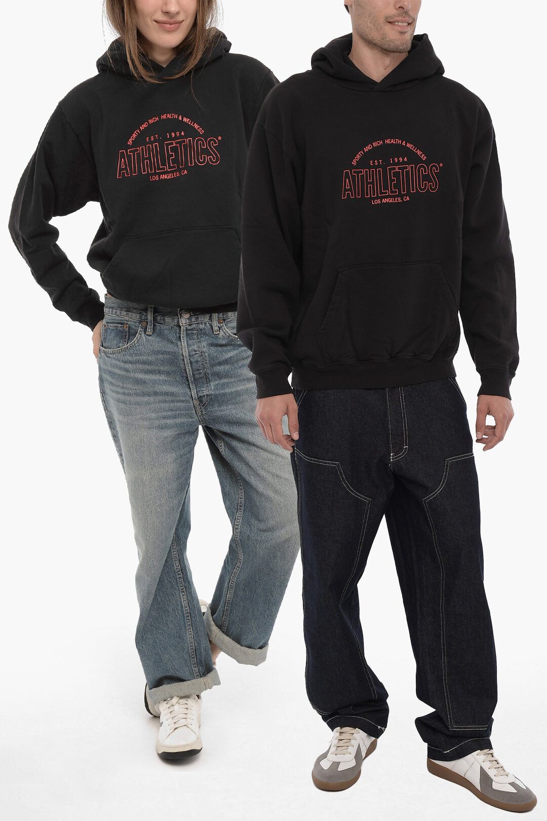image of Sporty Rich Og1Mm0524 Cotton Unisex Hoodie In Black, Men's (Size XS)