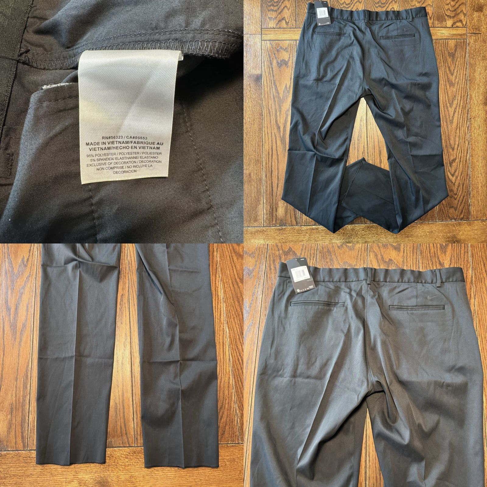 Nike Nike Dri-FIT Flat Front Tech Pant Men’s Black 38 Regular 38x36 Unhemmed New 835593-010 Size US 38 / EU 54 - 8 Thumbnail