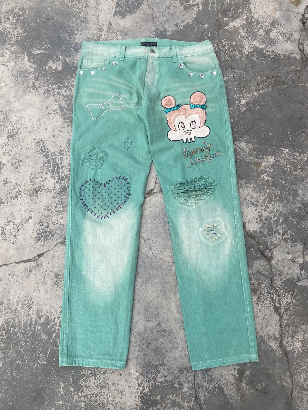 Hysteric Glamour × Japanese Brand CANDY STRIPPER Distressed Jeans Size 32" / US 10 / IT 46 - 1 Thumbnail