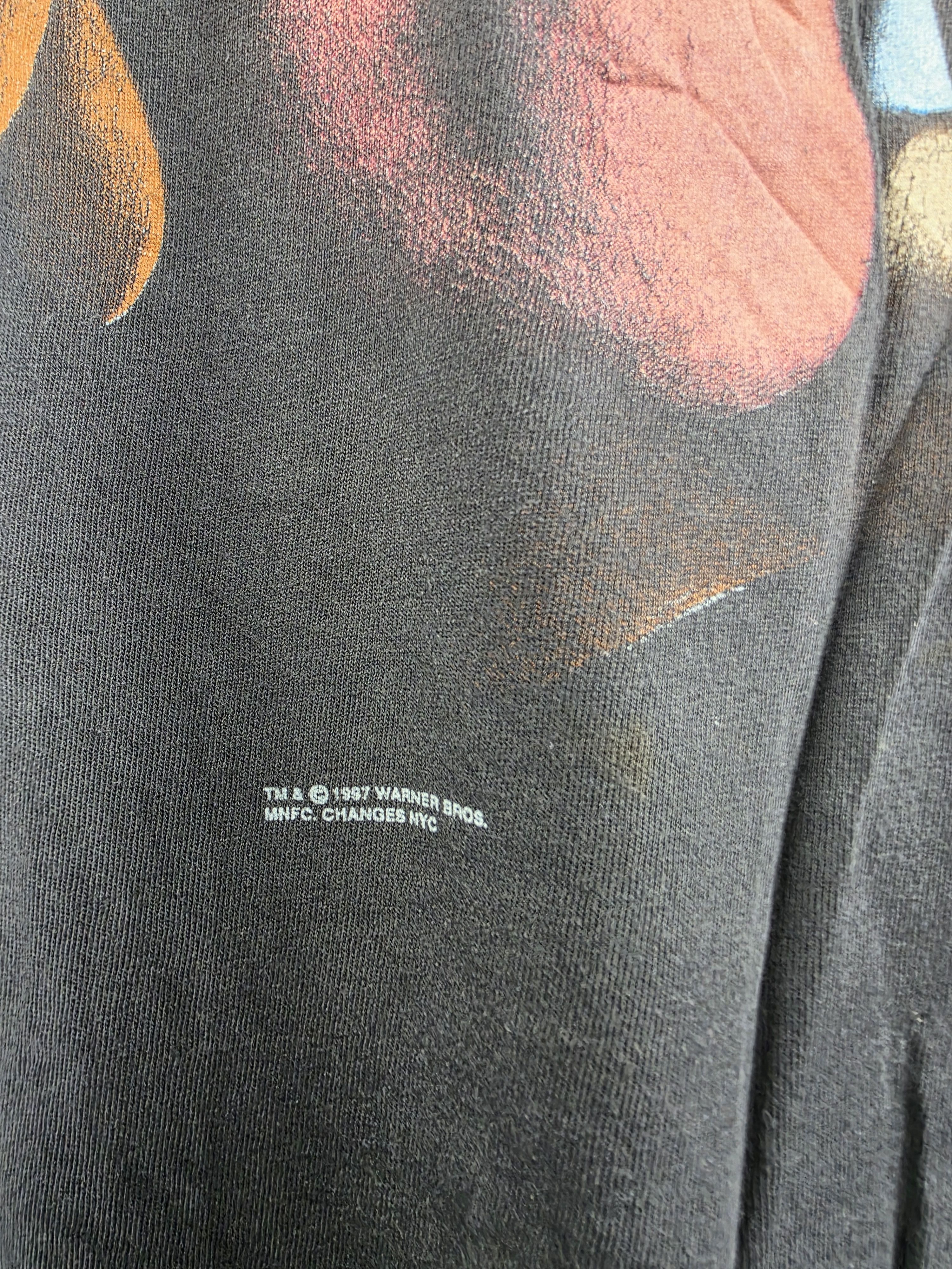 Disney × Vintage × Warner Bros 1997 Warner Bros Taz Blackout XL 24.5" 30.5" Size US XL / EU 56 / 4 - 3 Thumbnail