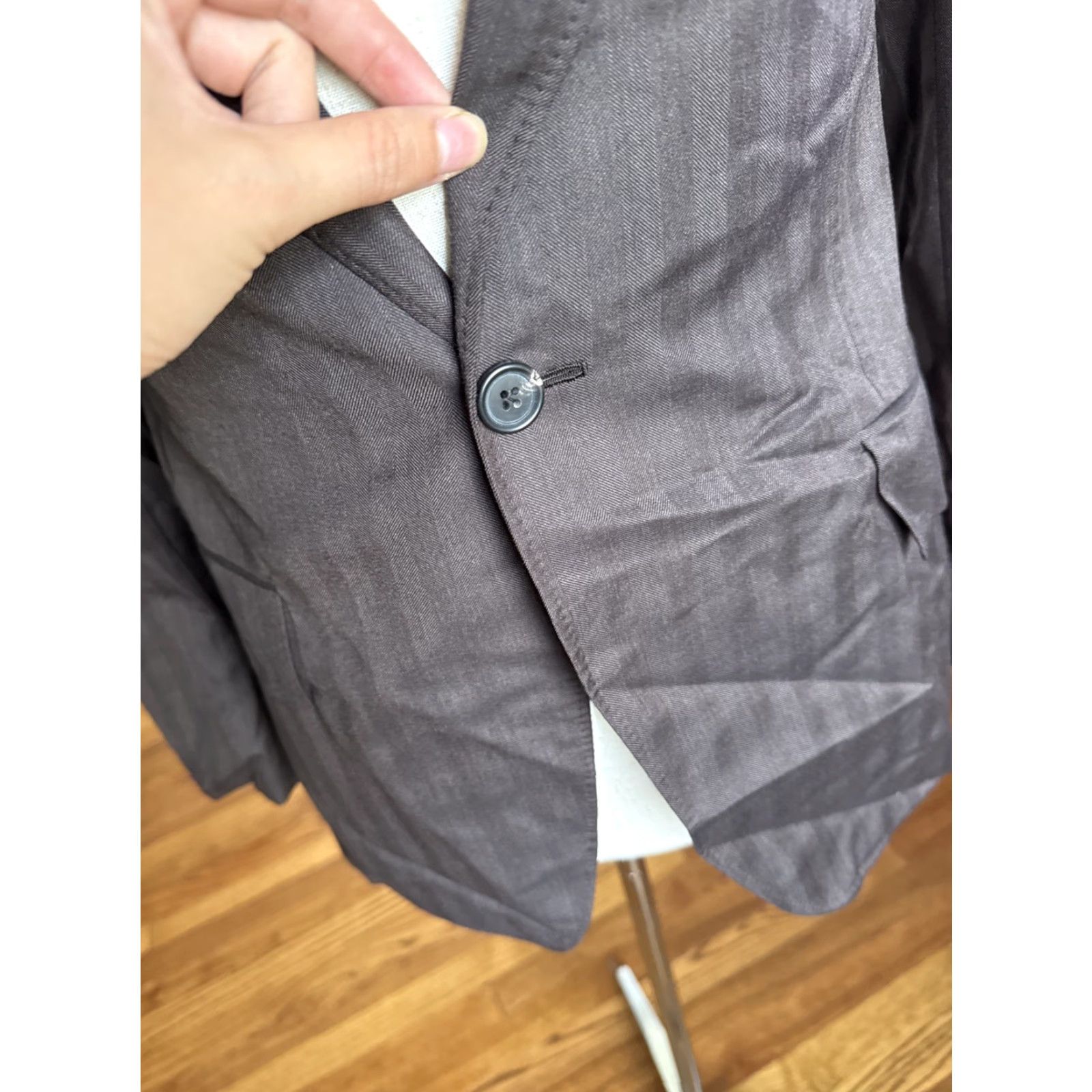 Vintage NEW Frere Brown Wool Mens Suit Blazer And Pants Sz 40 Size 40R - 6 Thumbnail