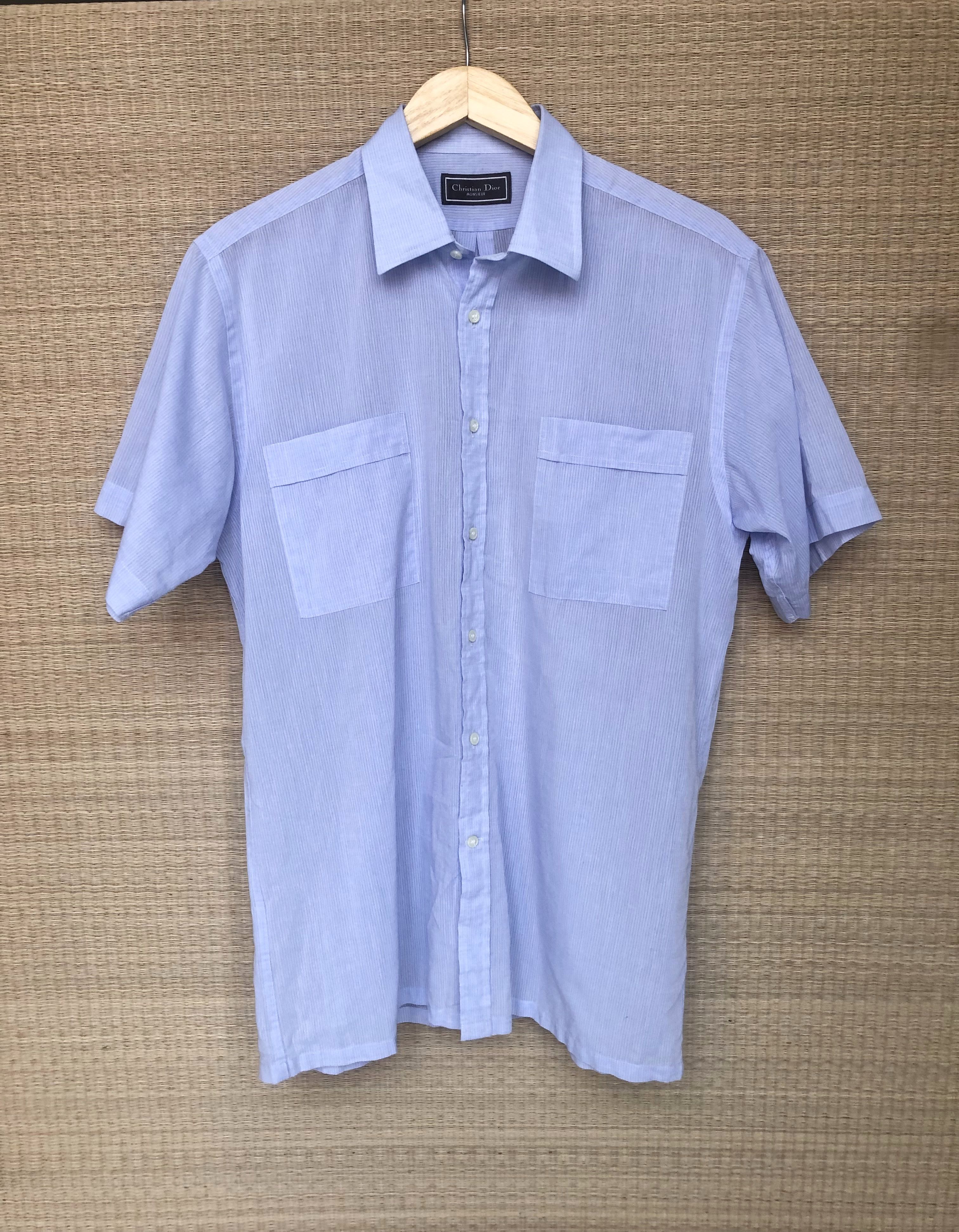 sheer baby blue shirt
