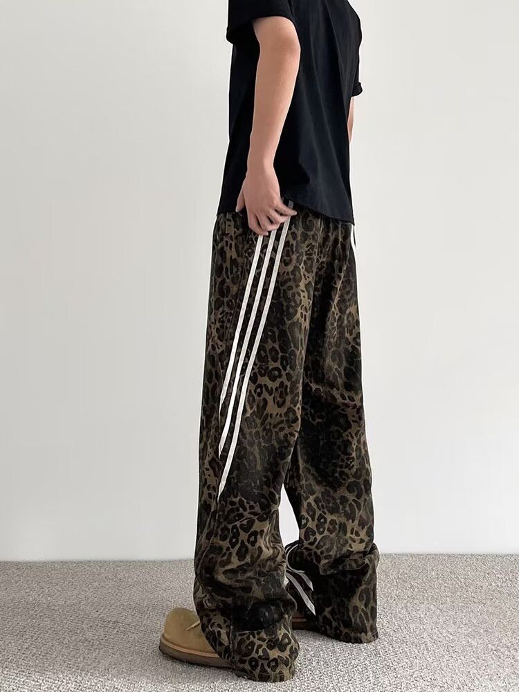 Japanese Brand × Jean Retro leopard print straight leg wide leg jeans Size US 32 / EU 48 - 3 Thumbnail