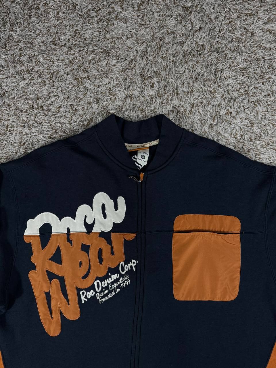 Rocawear Vintage Rocawear Denim Corp Full Zip Hoodie Y2K Hip Hop Size US XL / EU 56 / 4 - 2 Thumbnail