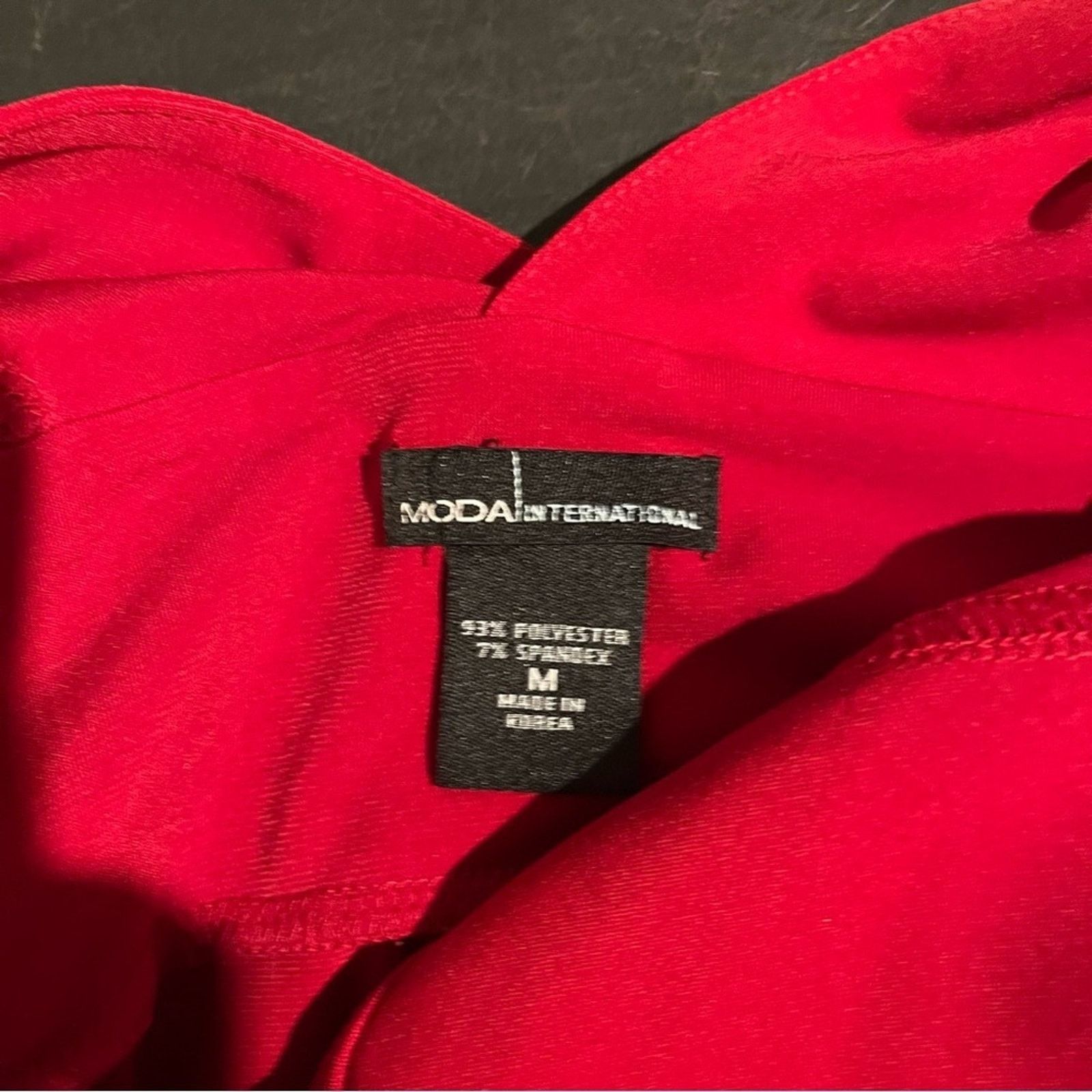 Other Moda International women's dress red size M Stretch Bodycon Size M / US 6-8 / IT 42-44 - 4 Thumbnail