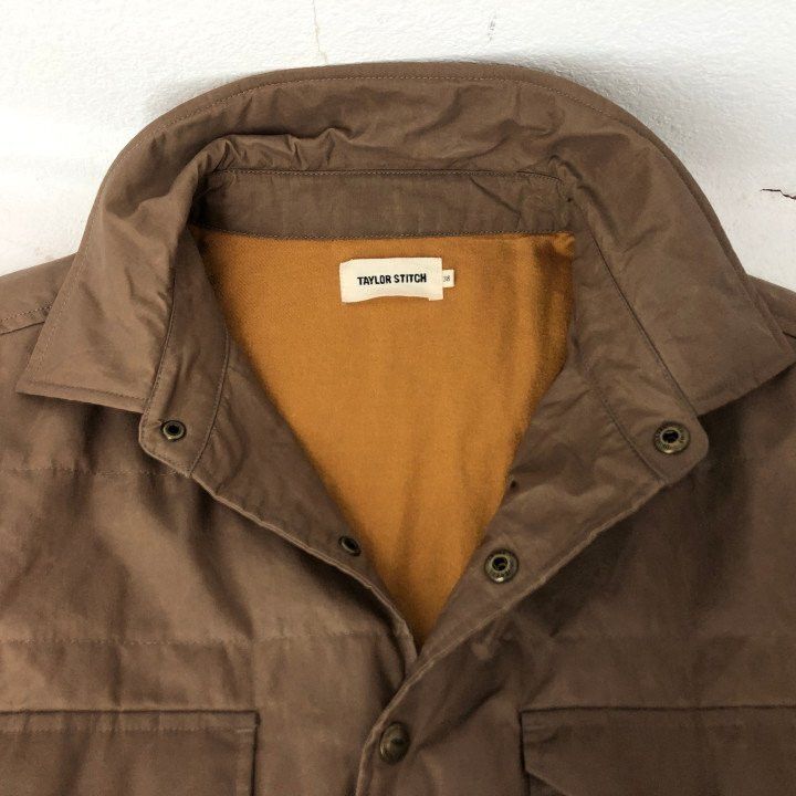 Taylor Stitch The Garrison Shirt Jacket in British Khaki Dry Wax Size US S / EU 44-46 / 1 - 3 Thumbnail