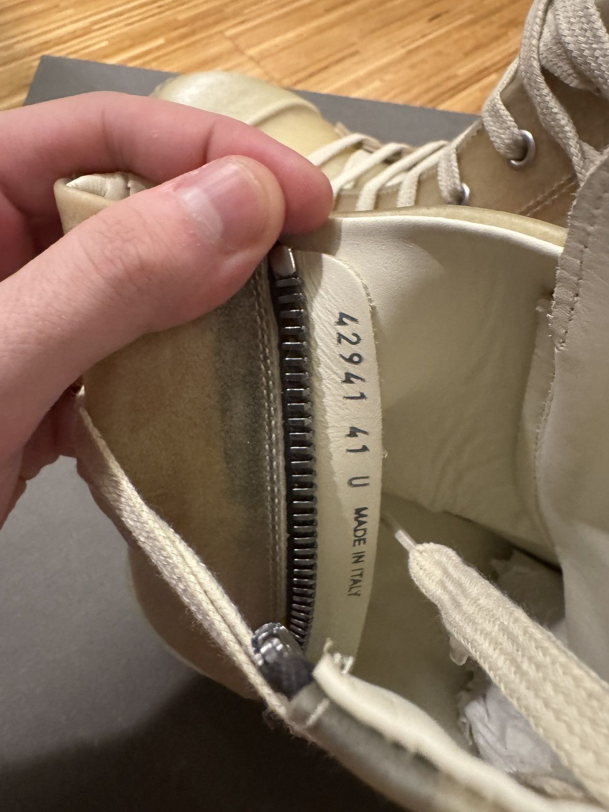 Rick Owens Rick Owens EDFU Ramones Natural/Clear IT41 Size US 8 / EU 41 - 8 Thumbnail