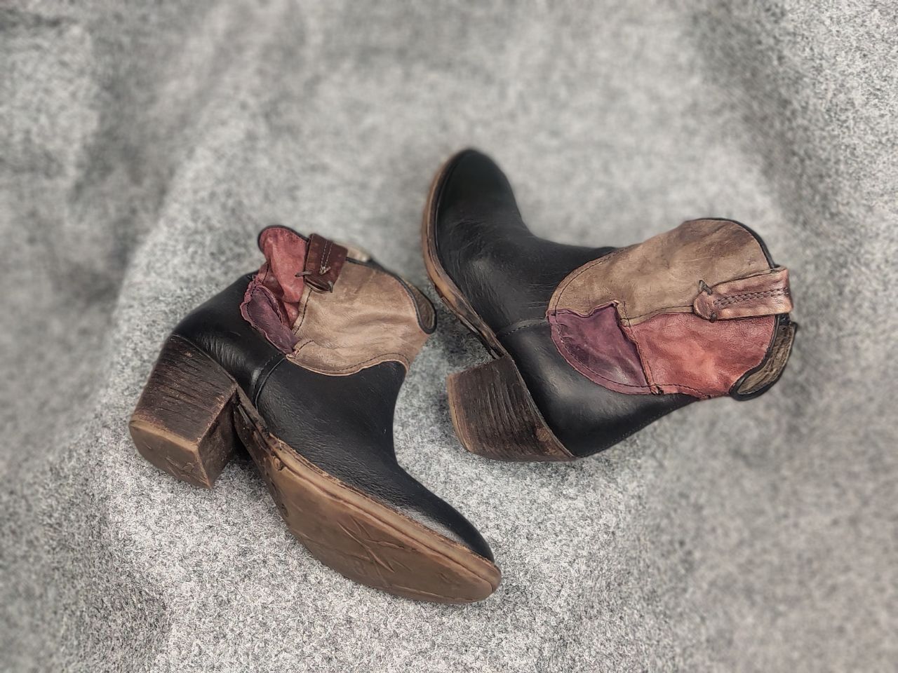 A.S.98 A.S.98 Vintage Boho AirStep Leather Ankle Heel Zip Boots Size US 9 / IT 39 - 2 Thumbnail