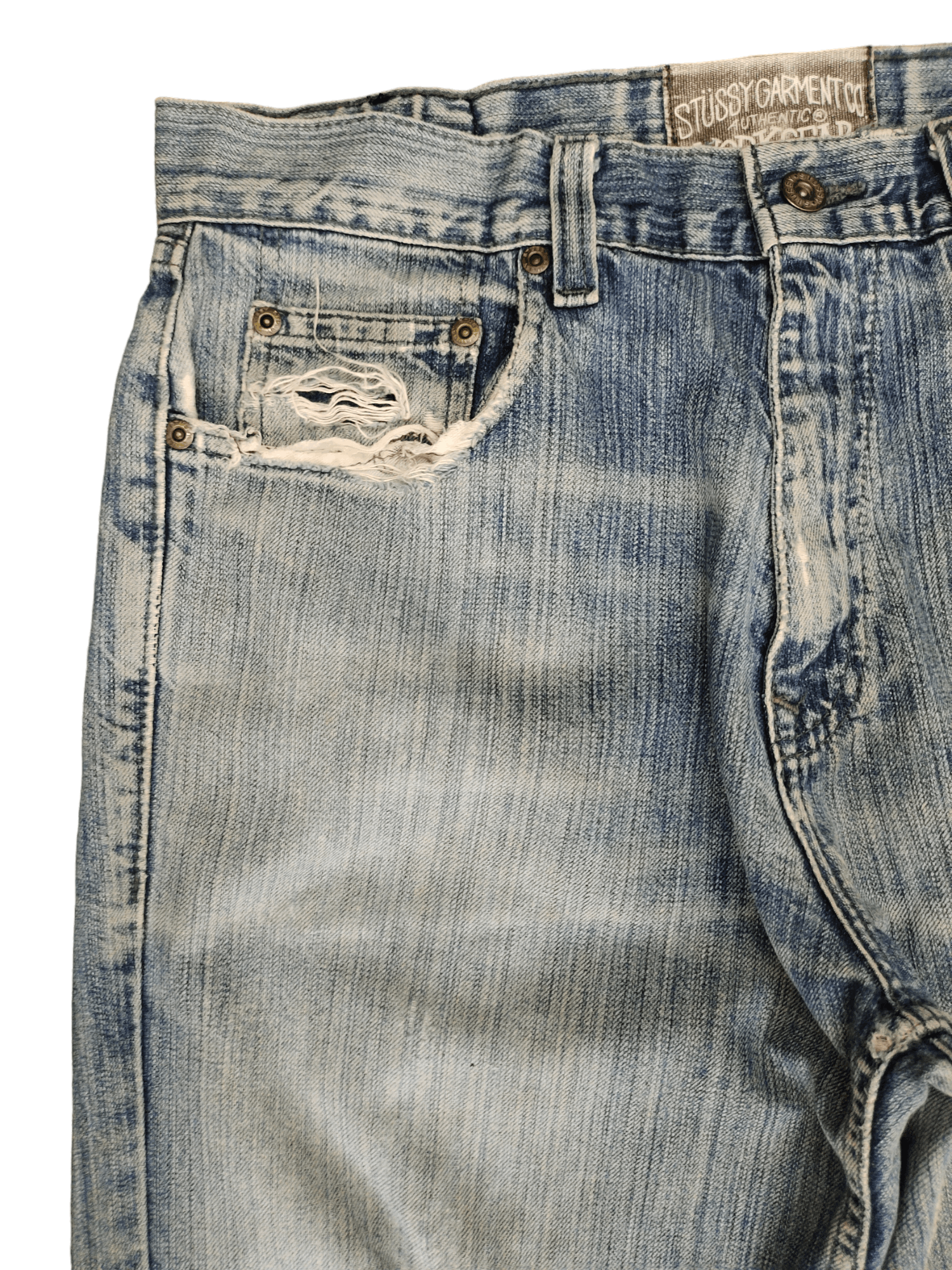 Stussy Vintage Stussy Distressed Denim Jeans Mud Max Styles Size US 32 / EU 48 - 4 Thumbnail