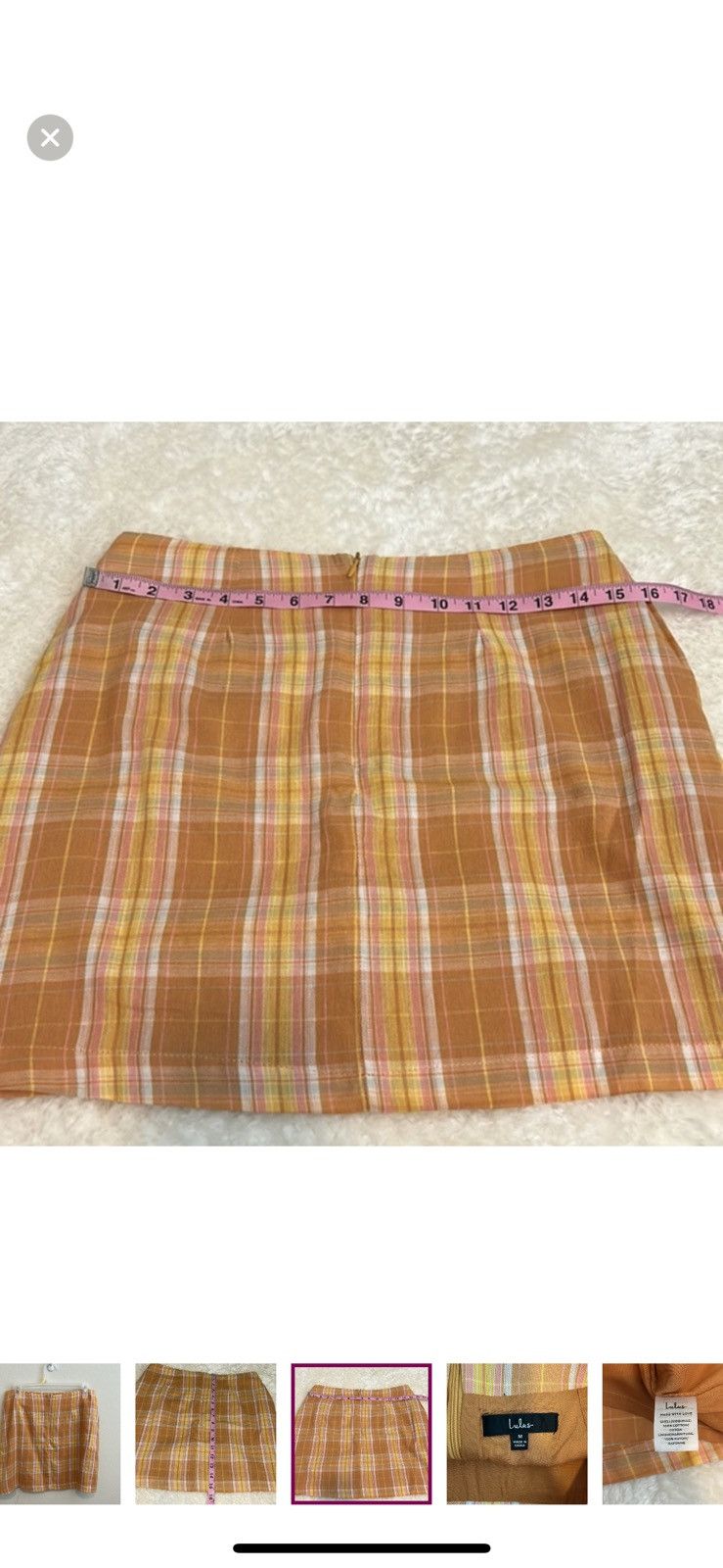 Lulus Lulus medium always sunshine plaid high waisted mini skirt Size 30" / US 8 / IT 44 - 6 Thumbnail