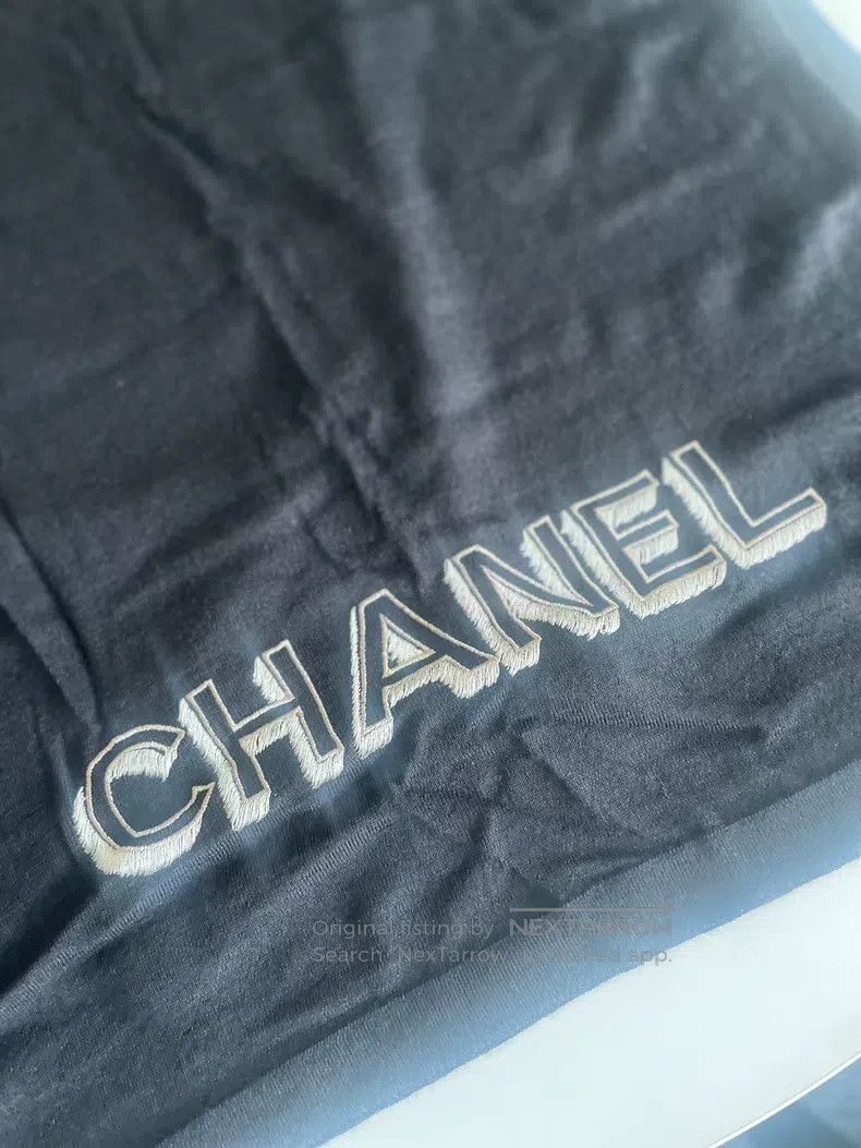 Chanel Chanel 24C letter logo embroidered thin cashmere scarf sha Size ONE SIZE - 5 Thumbnail