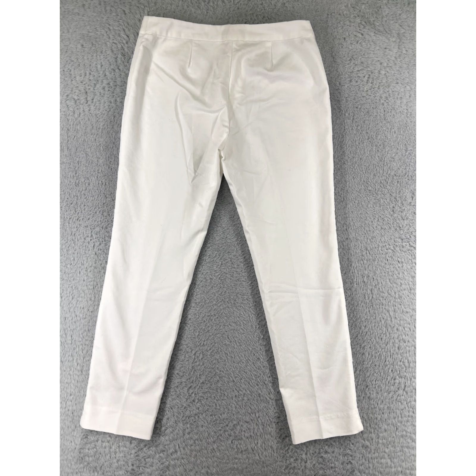 Vince Camuto Vince Camuto Women's Pants Size 8 White Chino Cotton Blend Casual Regular Fit Straight Leg Size 30" / US 8 / IT 44 - 2 Thumbnail