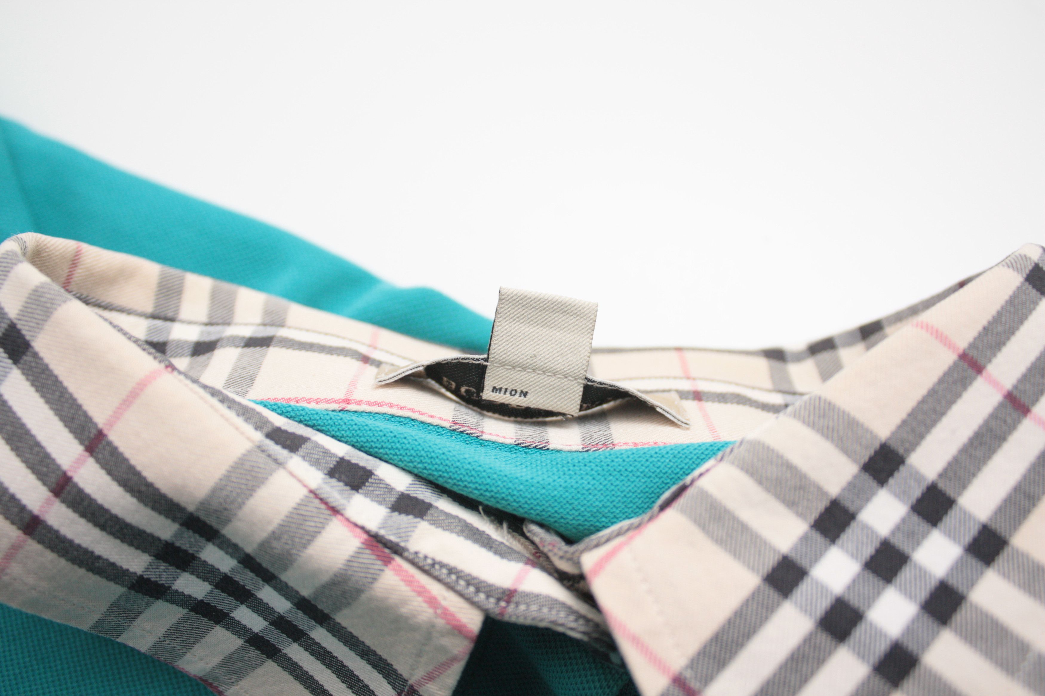 Burberry Burberry Nova Check Turquoise Blue L/S Women's Polo Size XL / US 12-14 / IT 48-50 - 7 Thumbnail