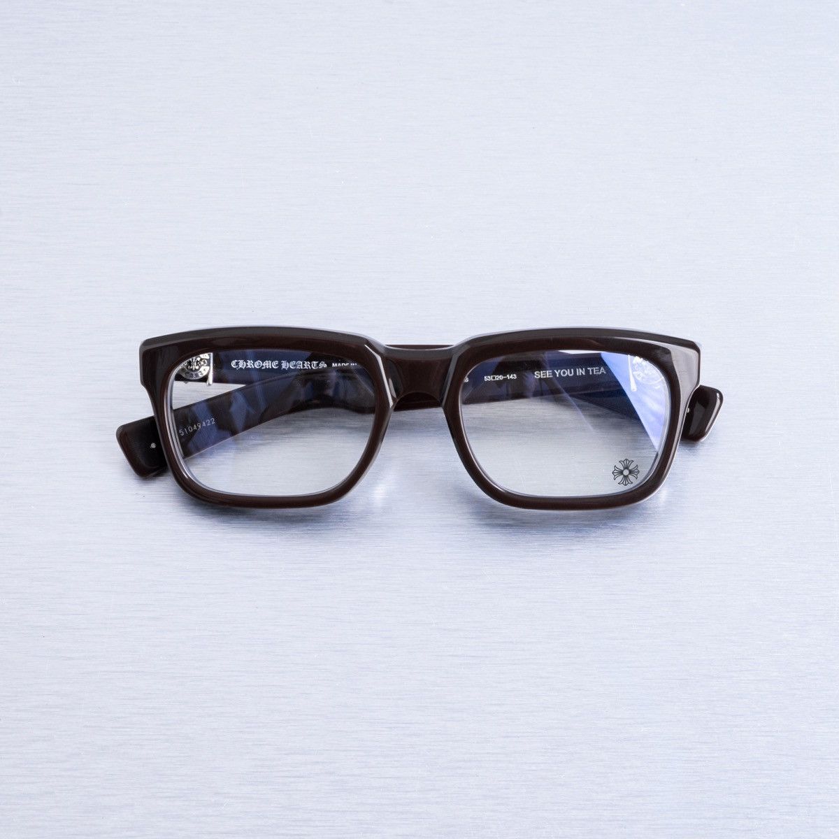 Chrome Hearts CHROME HEARTS SEE YOU IN TEA CLASSIC BROWN GLASSES Size ONE SIZE - 9 Thumbnail