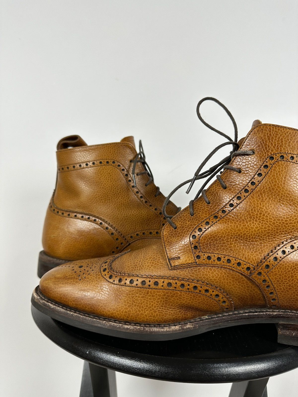 Loake Loake George Brown Leather Derby Brogue Boots Shoes Size US 10 / EU 43 - 20 Thumbnail
