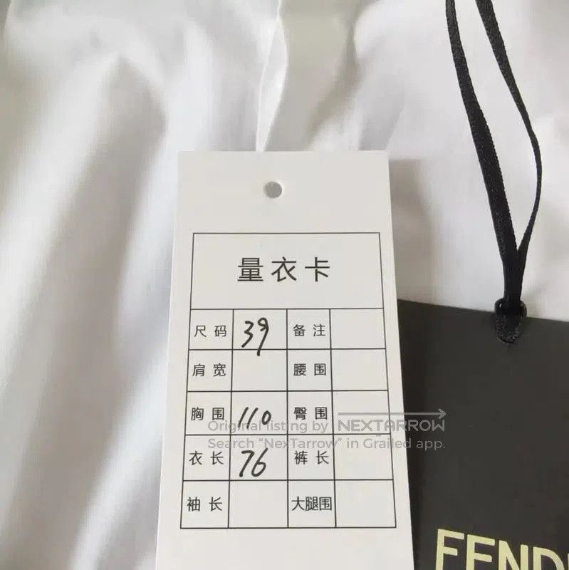Fendi Fendi White Cotton Long Sleeve Shirt . Size US S / EU 44-46 / 1 - 6 Thumbnail