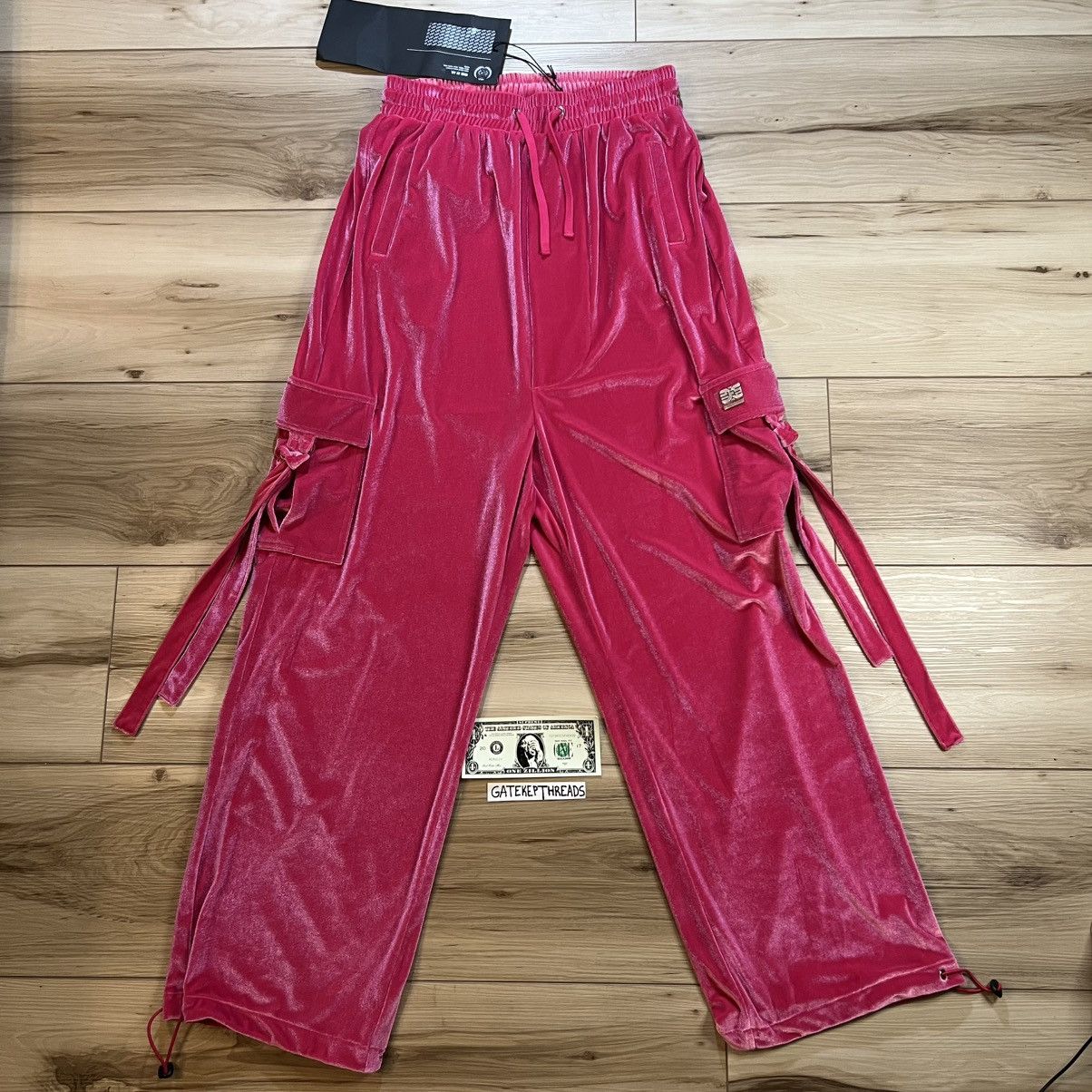 Hood By Air Hood by Air Pink Velour Cargo Pants FW21 Rare Mens M Velvet Size US 32 / EU 48 - 1 Thumbnail