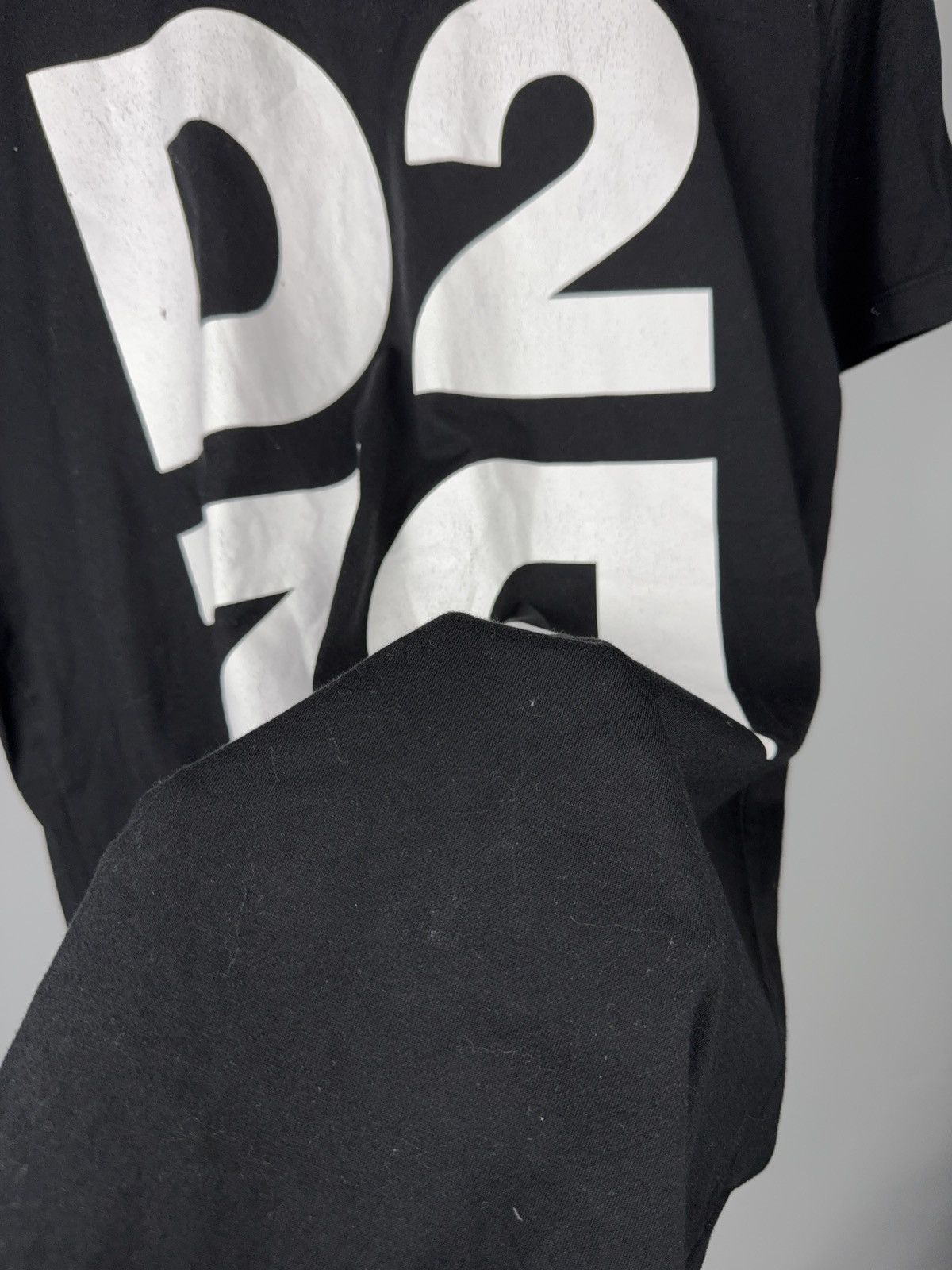 Dsquared2 Luxury 00s Dsquared2 Bold D2 Graphic Logo T-Shirt Black Size US M / EU 48-50 / 2 - 7 Thumbnail