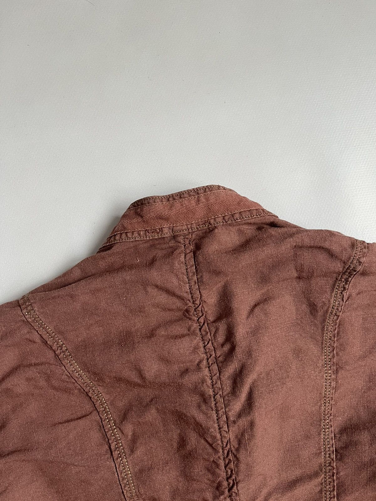 Transit TRANSIT PAR SUCH 350 Brown Linen Lightweight Blazer Jacket Size L / US 10 / IT 46 - 11 Thumbnail