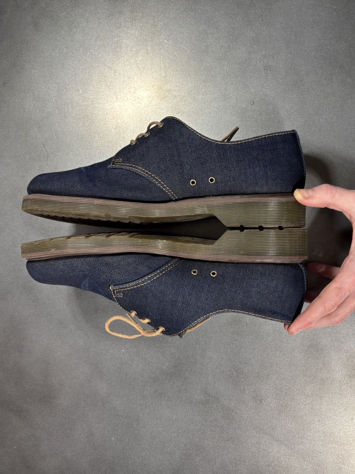 Dr. Martens F/W 2004 Doc Martens Denim Derby Boots Y2K Vintage Cagney 10 Size US 10.5 / EU 43-44 - 20 Thumbnail