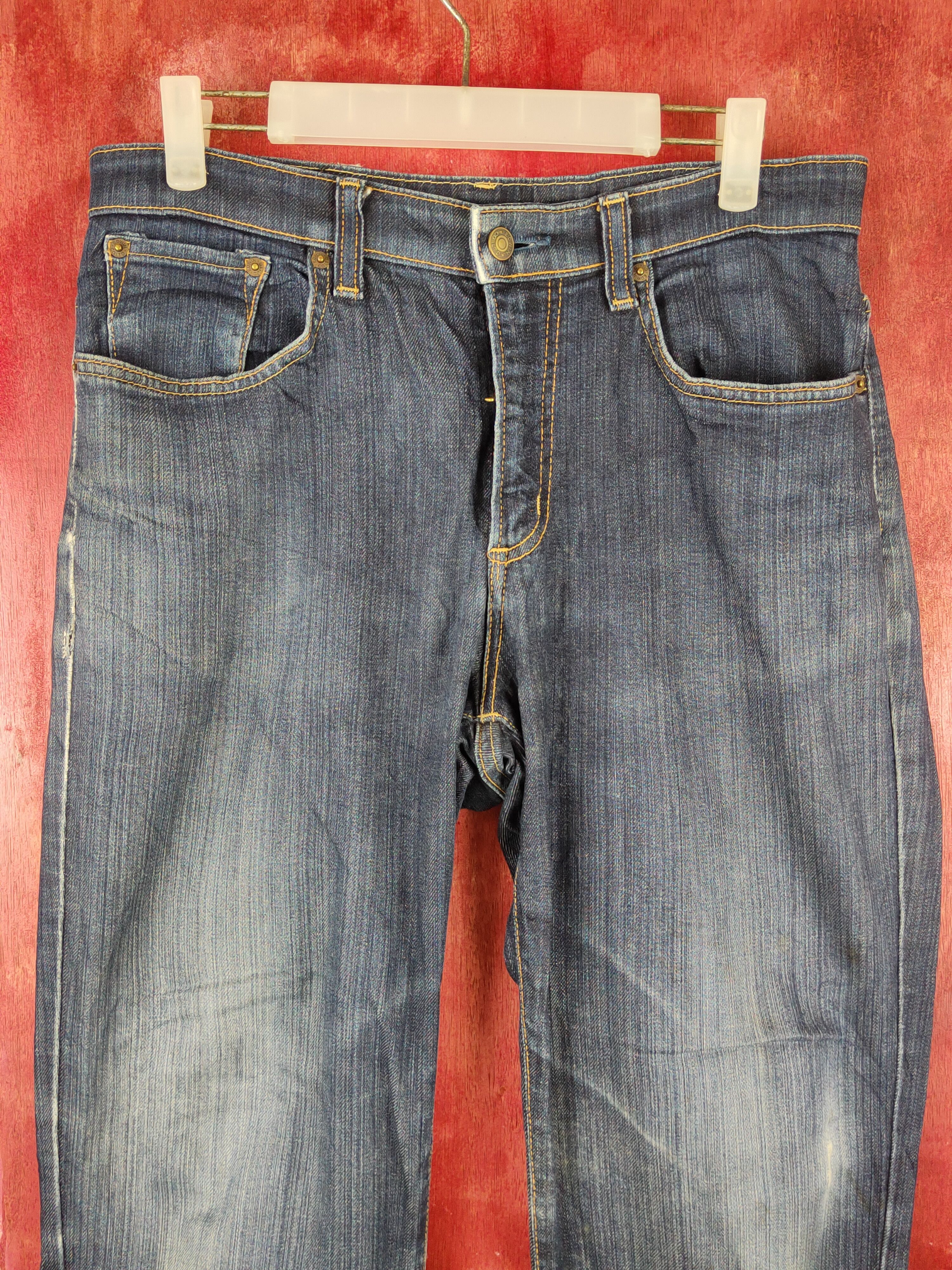 Edwin Edwin Dark Blue Faded Multipocket Denim #S1606 Size US 31 - 2 Thumbnail