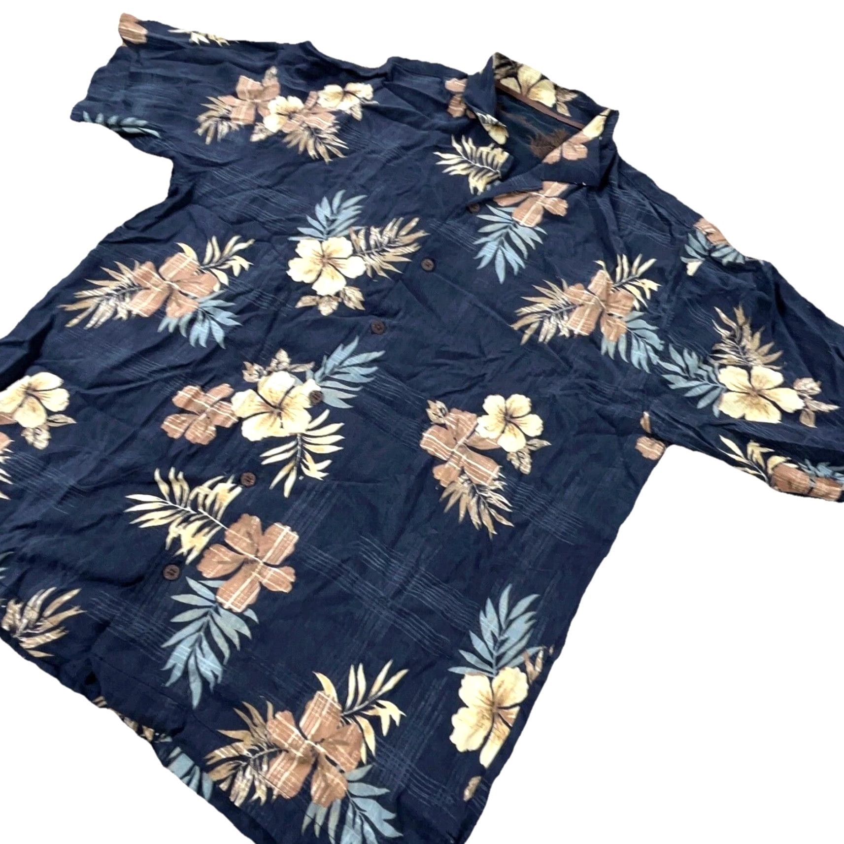 Tommy Bahama Tommy Bahama Shirt Men Large Black Silk Button Up Floral Hawaiian Tiki Camp Size US L / EU 52-54 / 3 - 2 Thumbnail