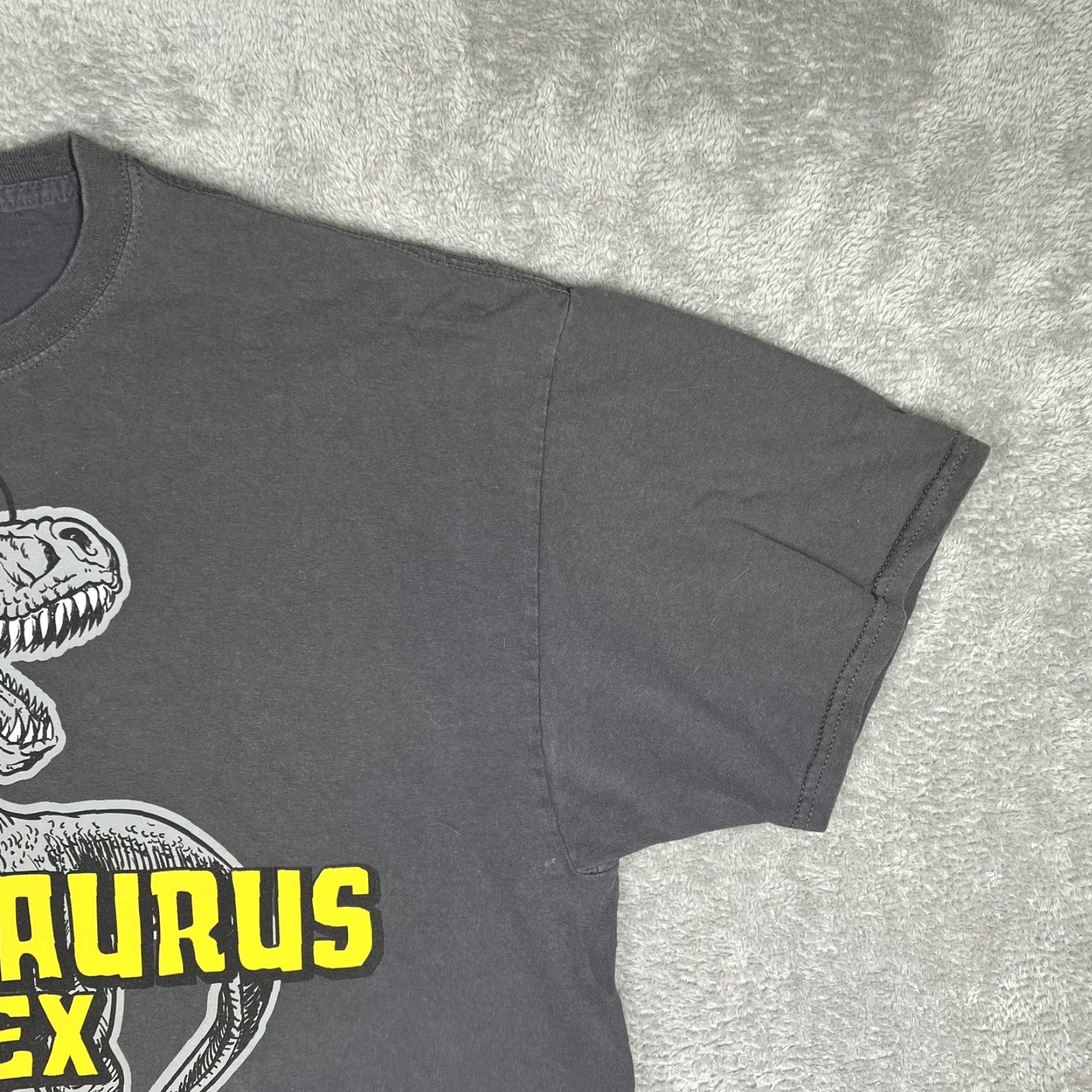 Vintage Papasaurus Rex Mens T-Shirt XL Charcoal Gray Logo Graphic Tee Regular Fit Adult Size XL Men Size US XL / EU 56 / 4 - 2 Thumbnail