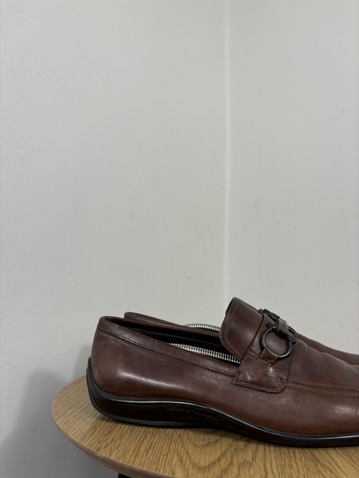 Salvatore Ferragamo Salvatore Ferragamo Men’s Dinamo Gancini Bit Leather Loafers Size US 8.5 / EU 41-42 - 3 Thumbnail