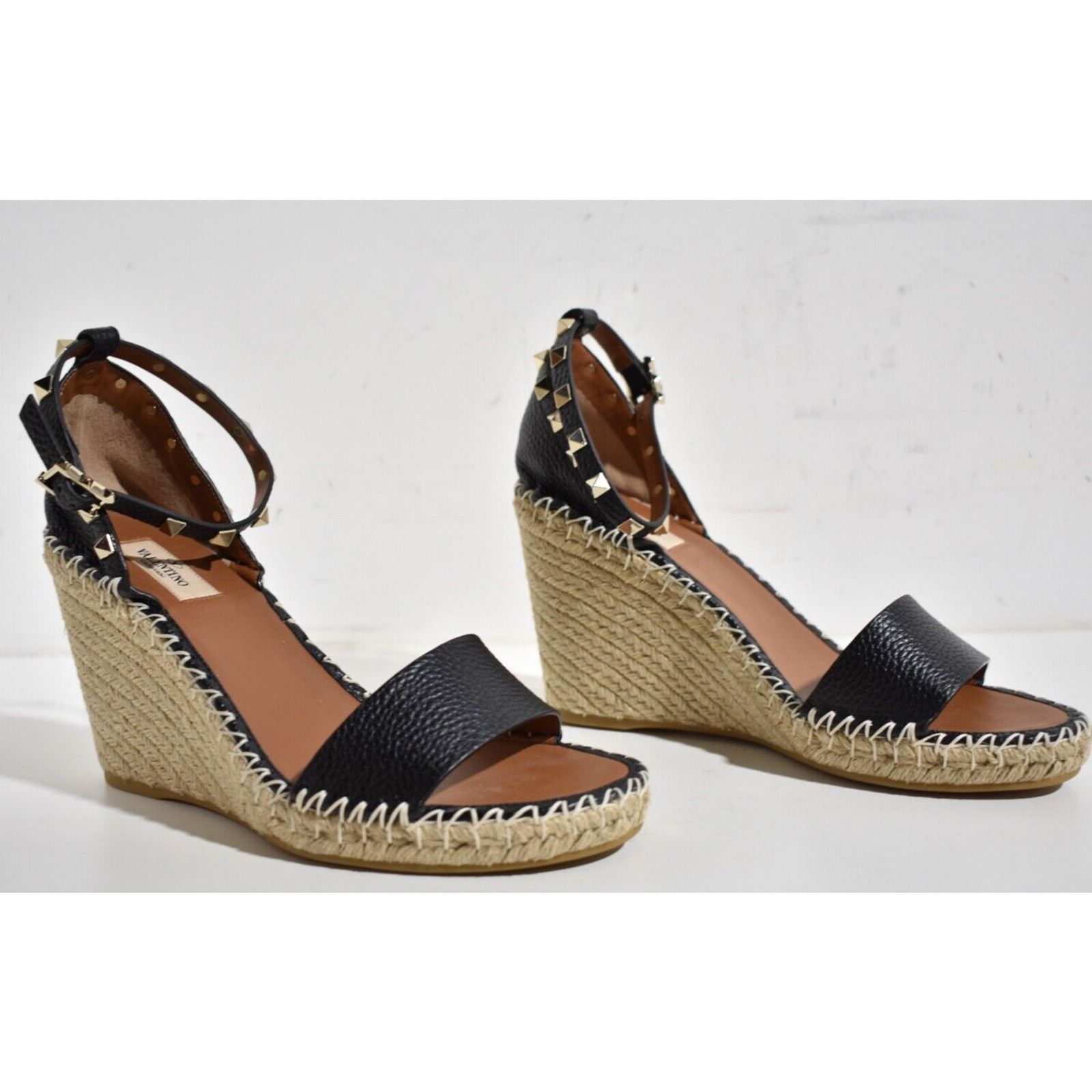 Valentino Rockstud Ankle Strap Platform Wedge Sandal Heel 41 Size US 11 / IT 41 - 4 Thumbnail