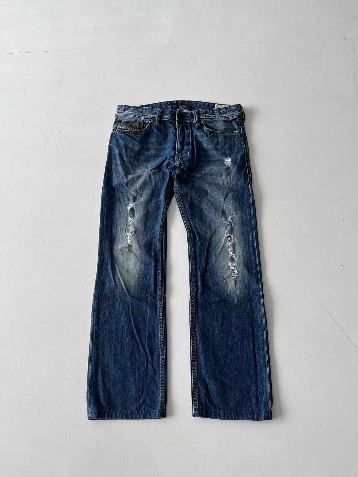 Diesel × Vintage Vntage 90 Diesel Disstresed washed Flare Low Rise jeans Y2k Size US 30 / EU 46 - 1 Thumbnail