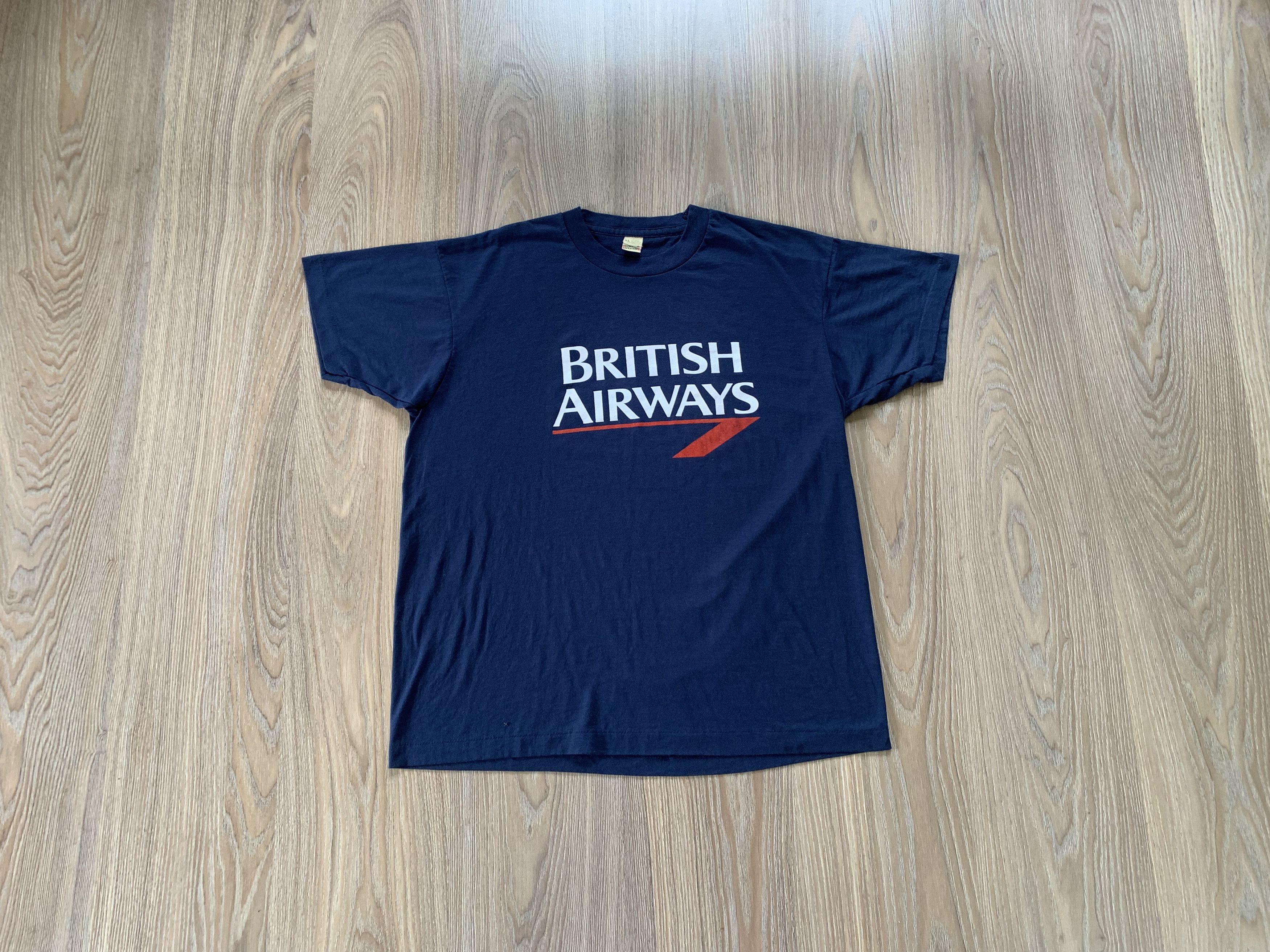 Vintage Vintage Screen Stars British Airlines T-Shirt Size US XL / EU 56 / 4 - 1 Thumbnail
