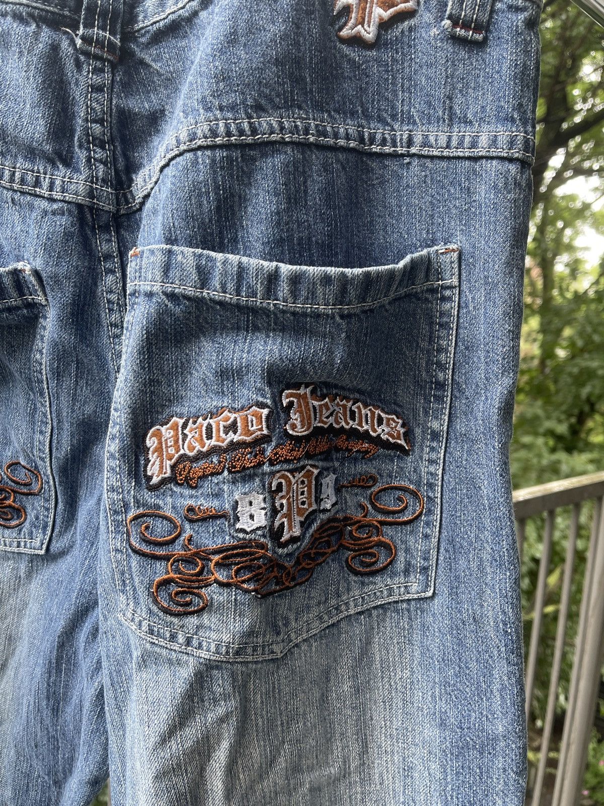 Vintage VINTAGE Y2K PACO JEANS BAGGY EMBROIDERED DENIM JEANS 36 Size US 36 / EU 52 - 6 Thumbnail
