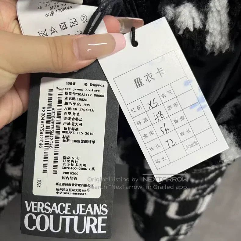 Versace Versace Black printed letter logo jacket jacket Size US XS / EU 42 / 0 - 3 Thumbnail