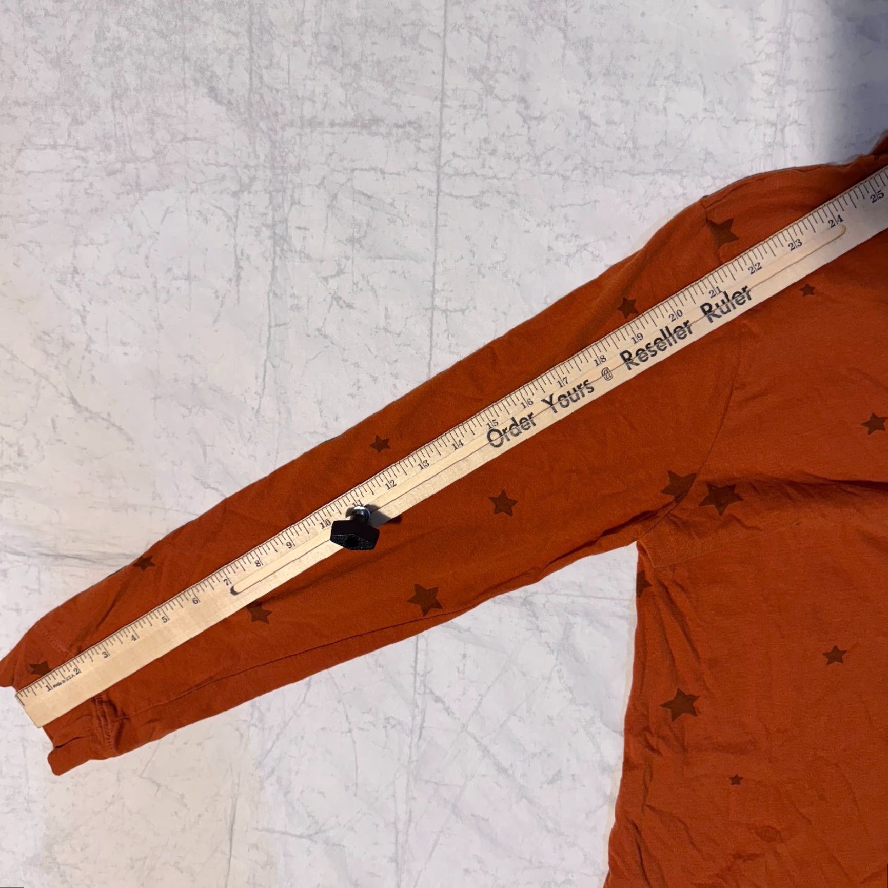 Champion Champion Long Sleeve T-Shirt Orange Logo Stars AOP Crew Neck Women L Tshirt Size L / US 10 / IT 46 - 6 Thumbnail