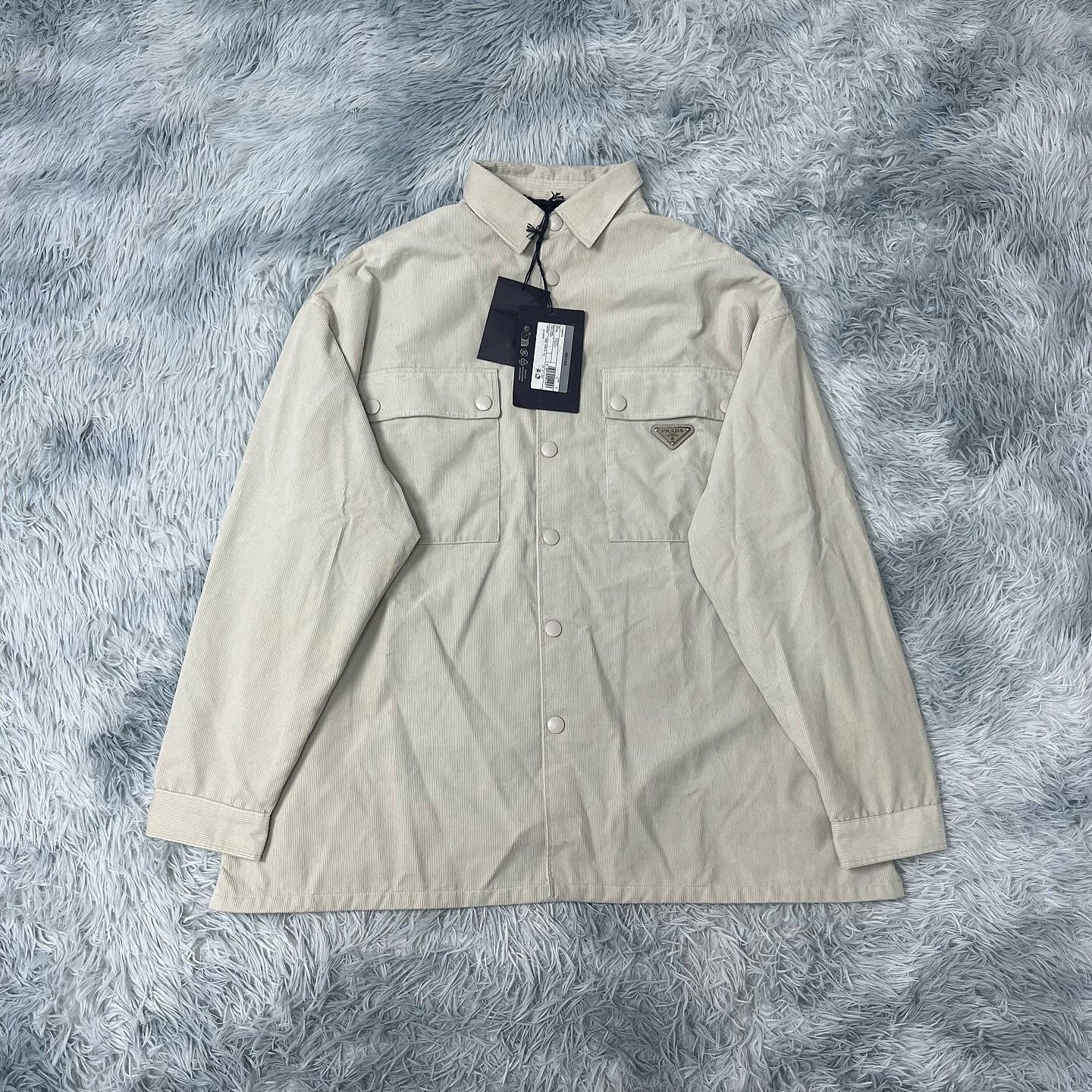 Prada Prada Logo Corduroy Shirt Size S Size US S / EU 44-46 / 1 - 1 Thumbnail