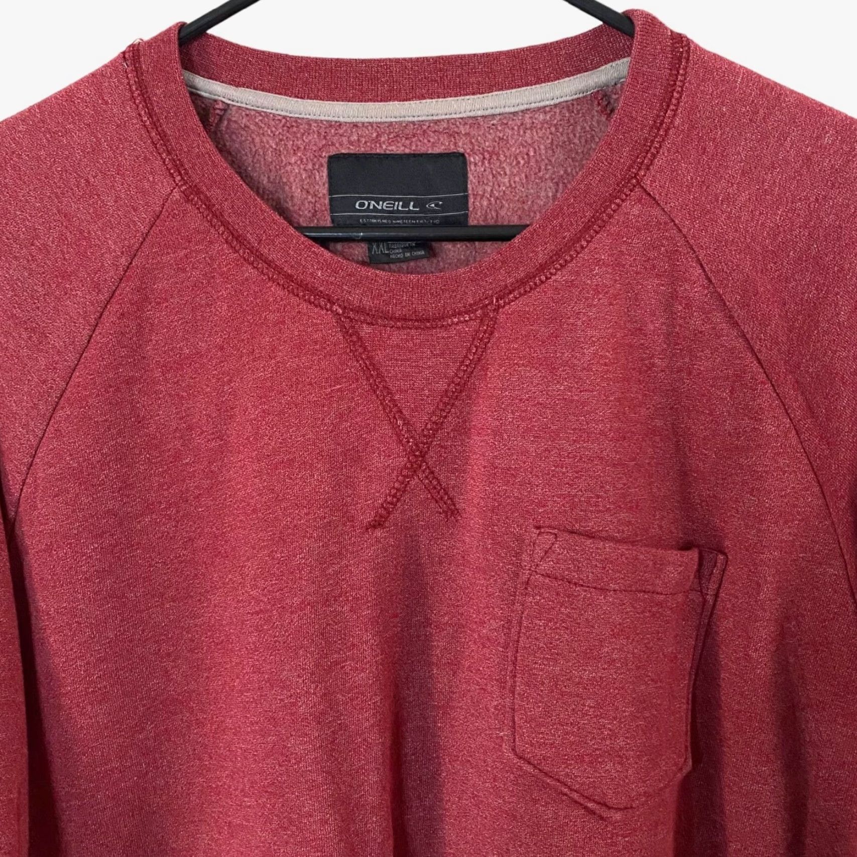 O'Neill O'Neill Sweatshirt Crewneck Long Sleeve Pocket Pullover Red Men XXL Size 2XL Pullover Sweatshirt Cotton Blend Pockets Mens Size US XXL / EU 58 / 5 - 5 Thumbnail