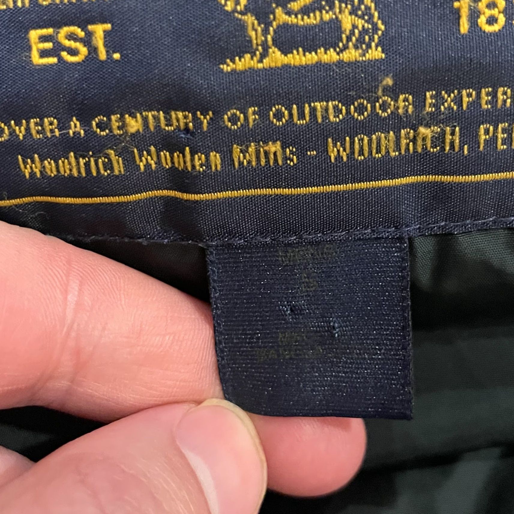 Vintage Woolrich Down Vest Mens S Puffer Jacket Nylon Green Timber Wolf Lake Outdoor Size US S / EU 44-46 / 1 - 6 Thumbnail