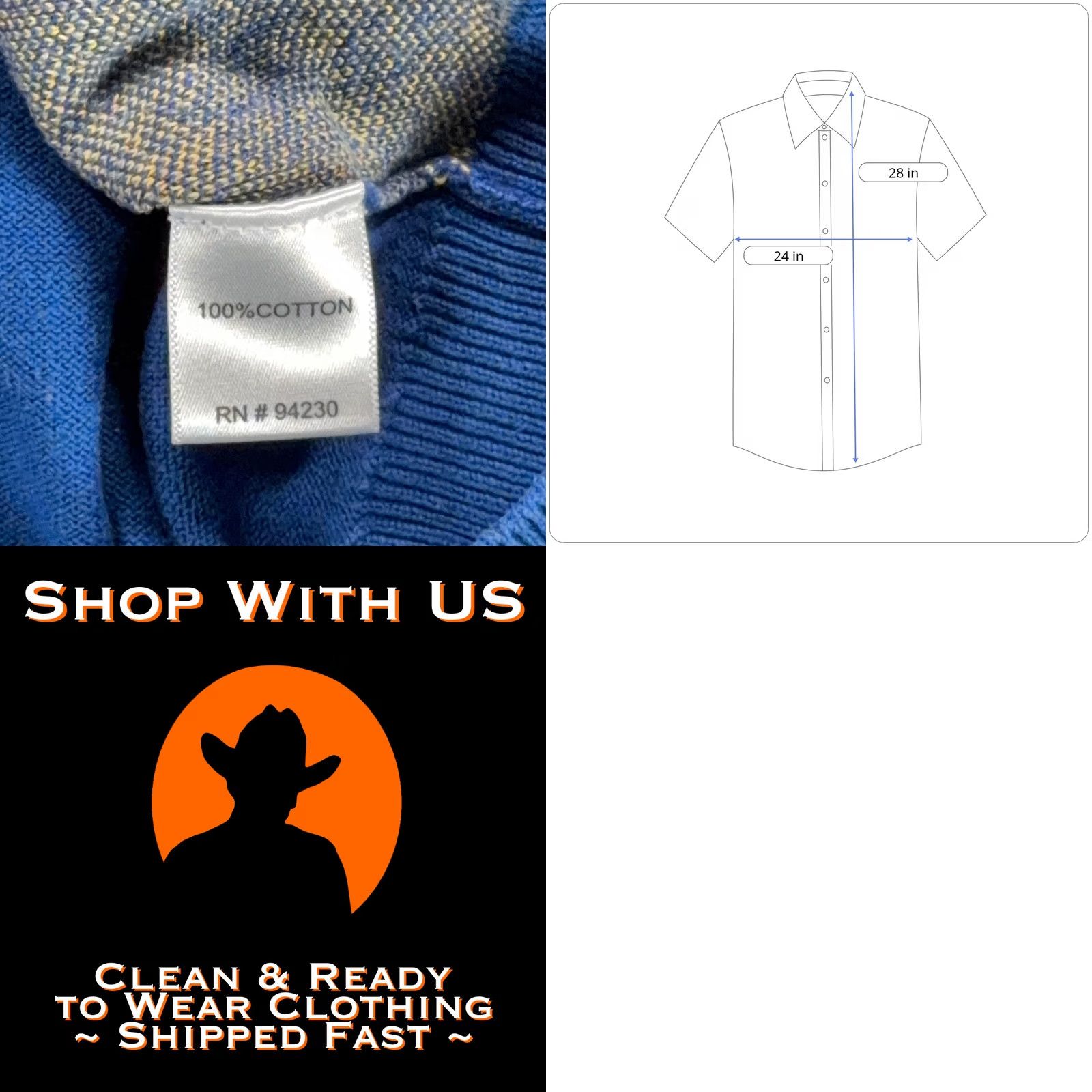 Vintage VINTAGE Paul Fredrick Shirt Adult XL Blue Yellow Cotton Knit Zip Up Retro Mod Size US XL / EU 56 / 4 - 8 Thumbnail