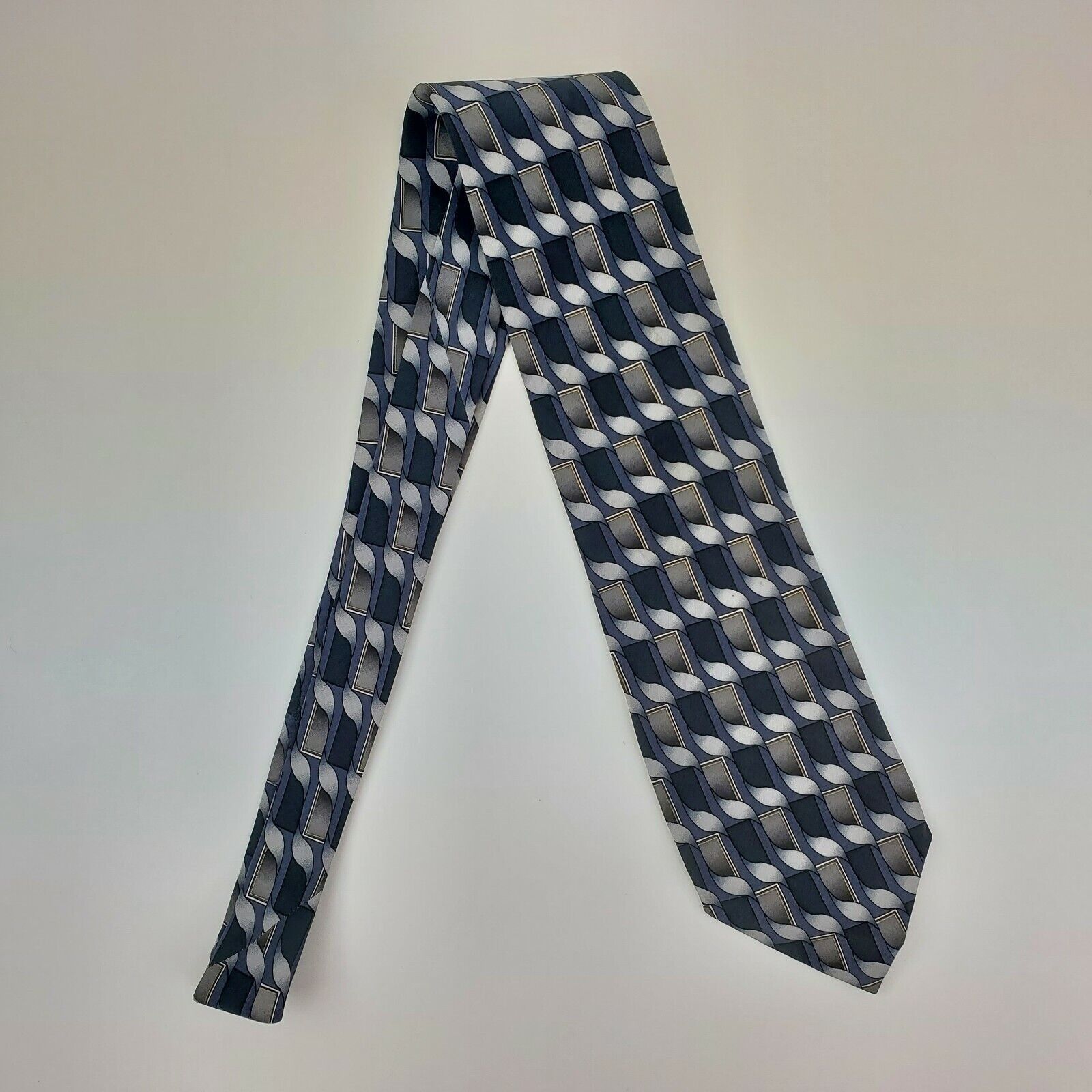 Croft & Barrow Croft Barrow Geometric Silver Silk Tie Classic Size ONE SIZE - 6 Thumbnail