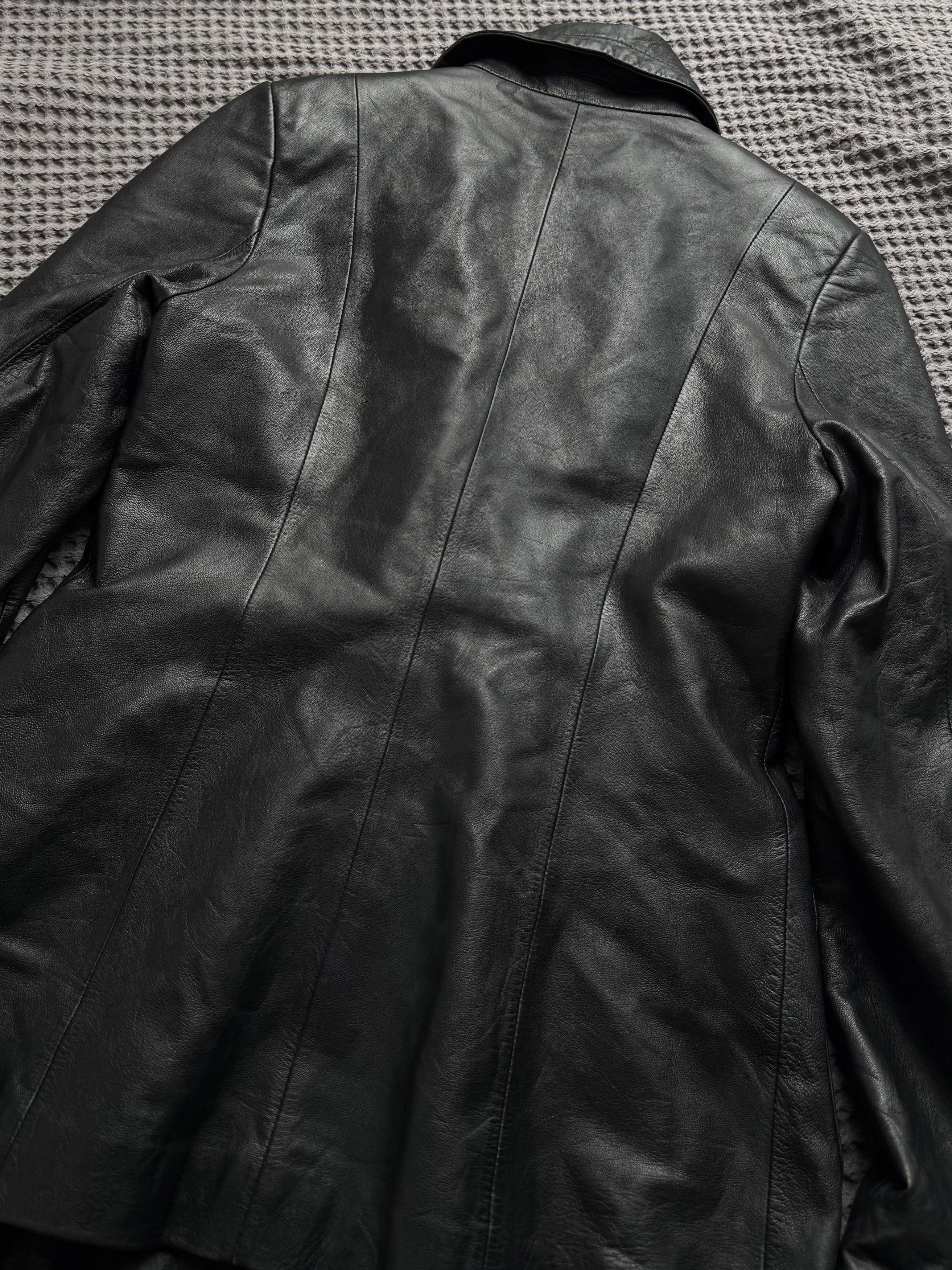 Vintage Vintage Leather Blazer Jacket Tailored Button Up Classic Size M / US 6-8 / IT 42-44 - 8 Thumbnail