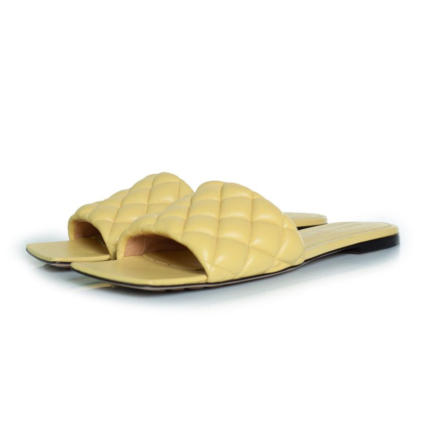 Bottega Veneta Bottega Veneta, yellow leather lido sandals Size US 11 / IT 41 - 1 Thumbnail