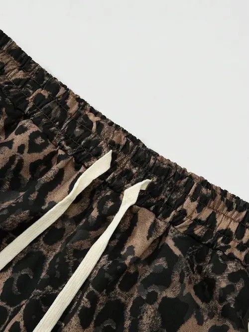 Japanese Brand DRIP Leopard Stripe Y2K Sweatpants Size US 36 / EU 52 - 4 Thumbnail