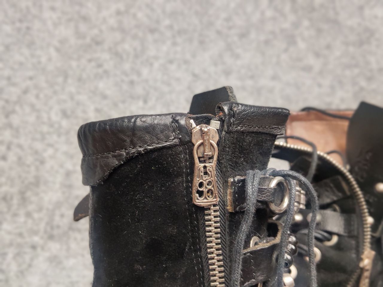 A.S.98 A.S.98 Vintage Black Suede Avant garde Mid Calf Combat Boots Size US 6 / IT 36 - 20 Thumbnail