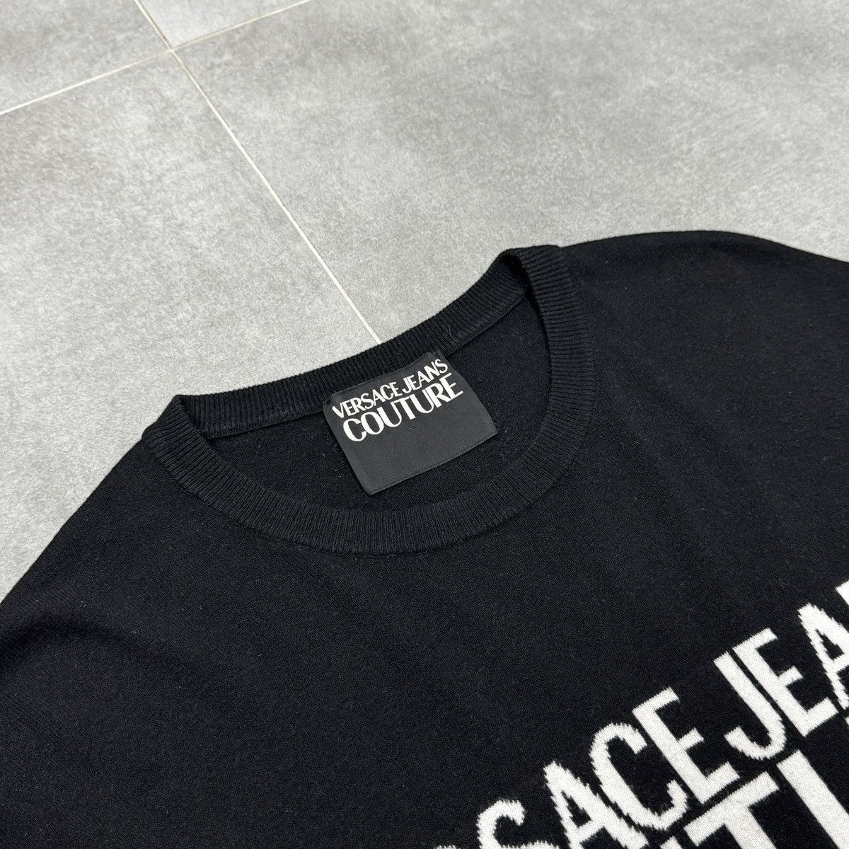 Versace Jeans Couture Versace Jeans Couture Big Logo Wool Sweater Size XL Men Size US XL / EU 56 / 4 - 9 Thumbnail
