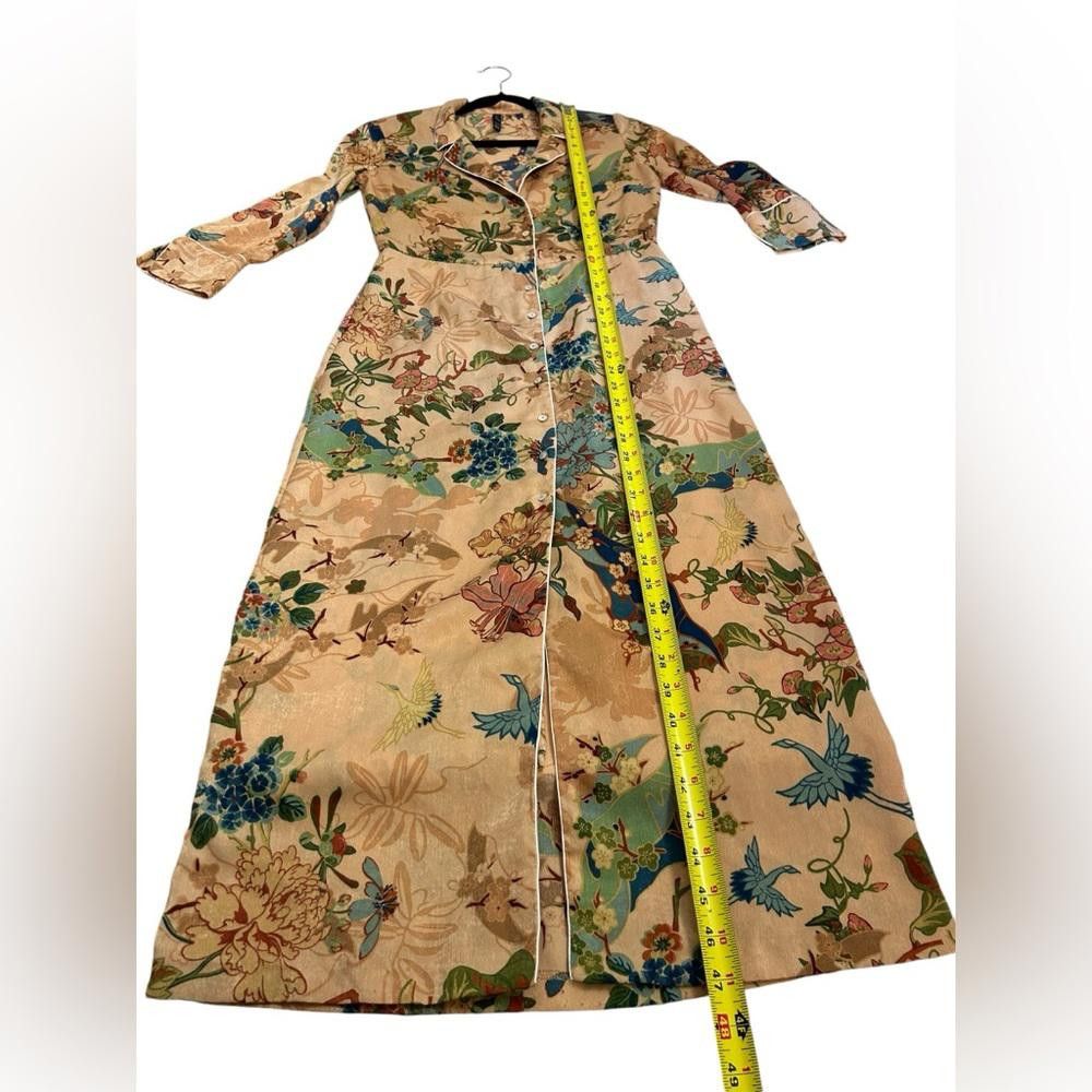 Zara Zara l Satin Floral Button Down Kimino Duster/Dress XS Size XS / US 0-2 / IT 36-38 - 5 Thumbnail