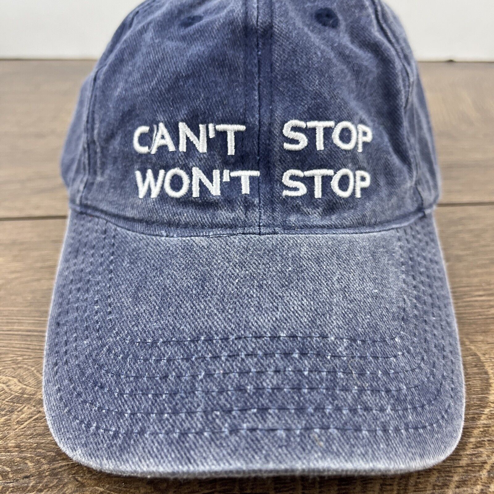 Other Won’t Stop Hat Can’t Stop Won’t Blue Hat Adjustable Adult Si Size ONE SIZE - 6 Thumbnail