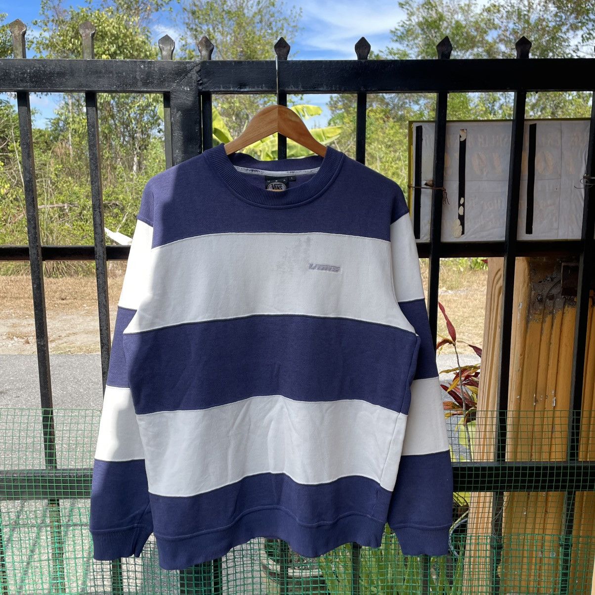 Vans 🔥Vintage 90s Vans Skateboard Small Logo Striped Sweatshirts Size US M / EU 48-50 / 2 - 1 Thumbnail
