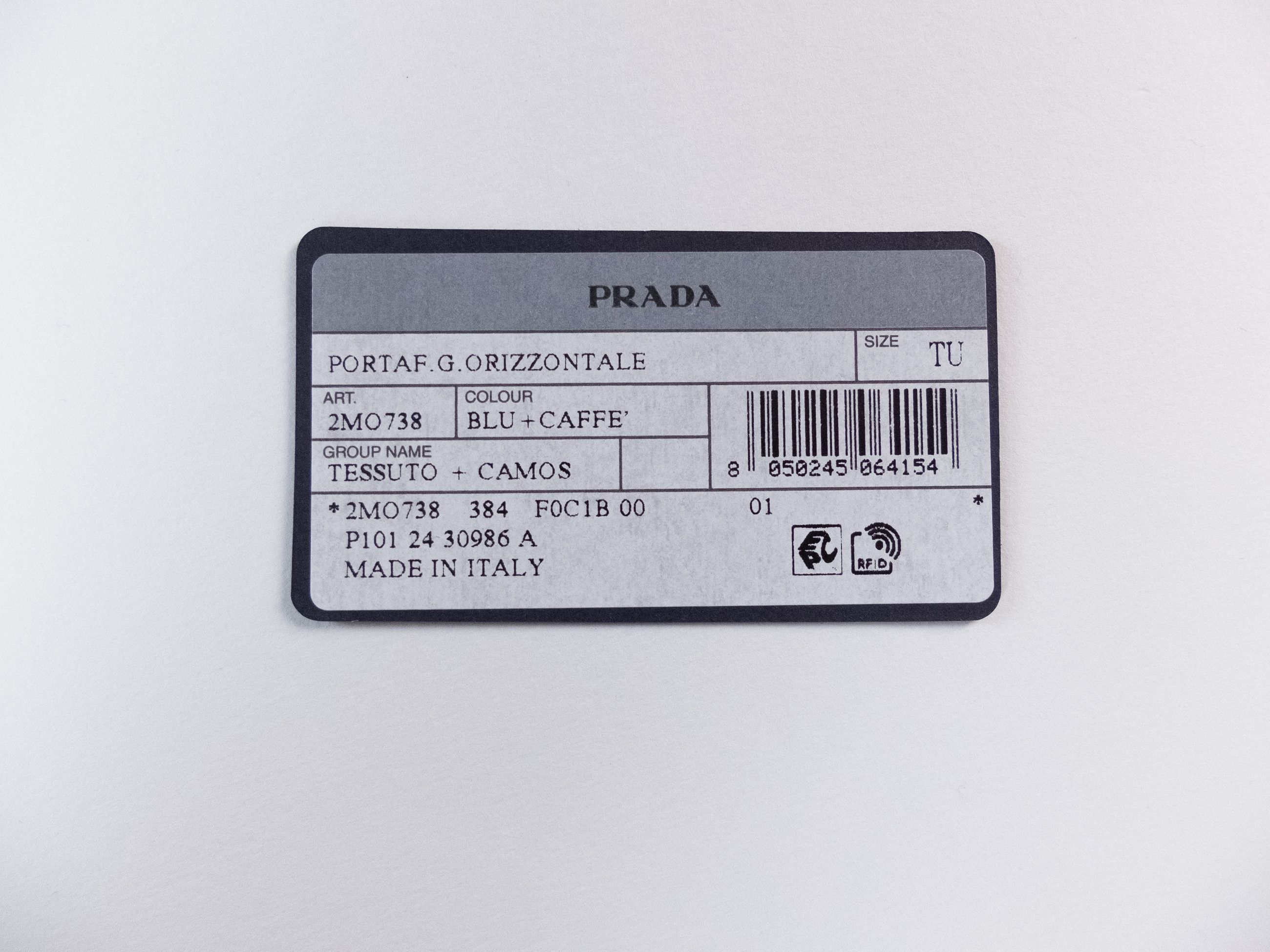 Prada PRADA navy blue & brown nylon & suede bifold wallet Size ONE SIZE - 7 Thumbnail