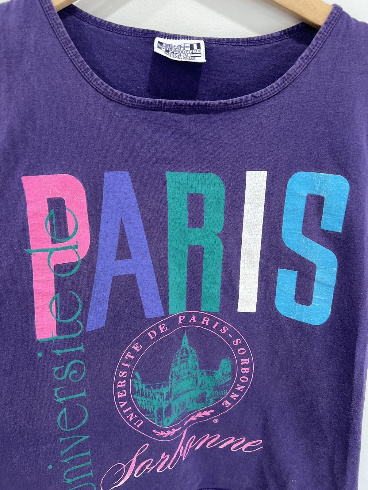 Vintage Paris University Tank Top Shirt sleeveless Size US M / EU 48-50 / 2 - 3 Thumbnail